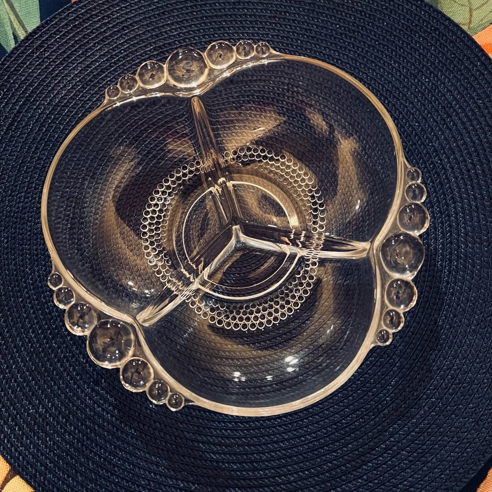 Vintage Duncan and Miller Teardrop Divided Dish